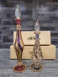 EGYPTIAN HAND BLOWN GLASS PERFUME BOTTLES