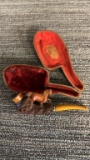 ANTIQUE MEERSCHAUM CARVED HORSE PIPE