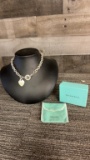 TIFFANY & CO. STERLING HEART CHOKER NECKLACE  76G