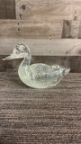 VTG MURANO CLEAR GLASS DUCK BY LICIO ZANETTI
