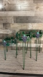 3) NESTING GRAPE HARVEST PLANT BASKETS