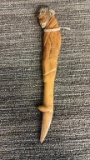 HAND-CARVED FIGURAL LETTER OPENER