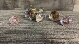 VTG AMETHYST GLASS DOOR KNOBS