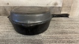 GRISWOLD CAST IRON HINGED DOUBLE SKILLET