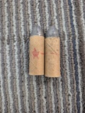 2) WWII CARDBOARD SHELL WRAPPINGS