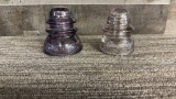 VINTAGE AMETHYST GLASS INSULATORS