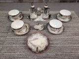 JAPANESE MORIAGE DRAGONWARE TEA SET