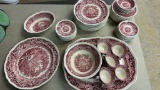 VTG MASON'S PINK VISTA IRONSTONE 71PC CHINA SET