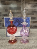 EGYPTIAN HAND BLOWN GLASS PERFUME BOTTLES