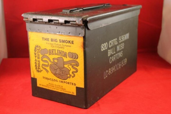 Cigar Afficianado 1st Annual Big Smoke Comerative Ammo Can Humidor With Orriginal Cigars