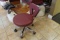 Rolling Manicure / Pedicure Chair, Vinyl Cushion and SS Frame Adjustable Height Chair