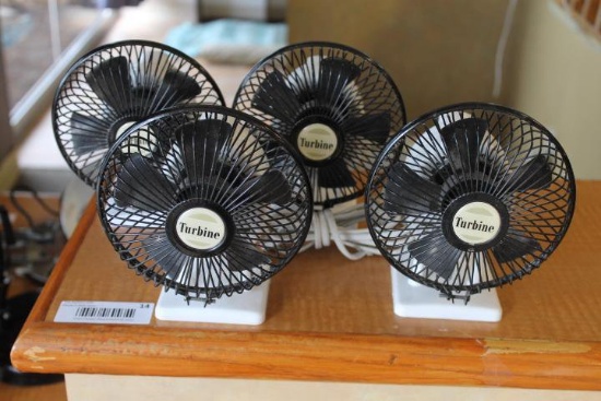 Lot of 4 Small Turbine Fans