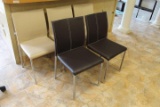 Lot of 5 Misc Chairs, Brown and Tan