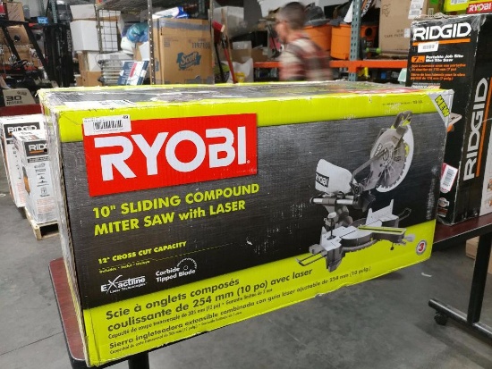 Ryobi 10" Sliding Compound Miter Saw w/Laser MN: TSS102L