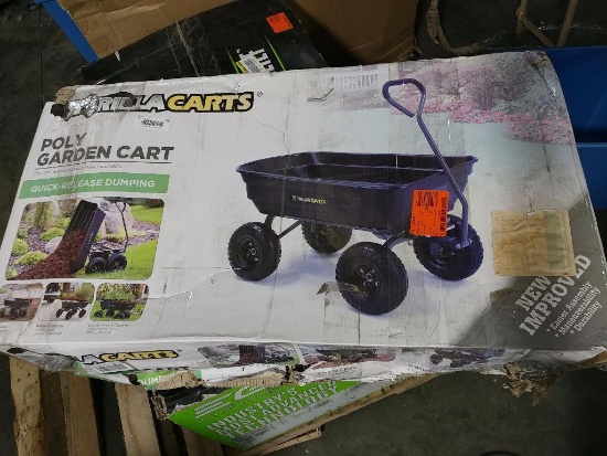 Gorilla Carts Poly Garden Cart On Wheels 600 lb/4 CU FT Capacity MN: GOR4PS