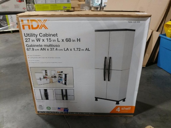 HDX Utility Cabinet 27" W x 15" L x 68" H w/4 Shelves
