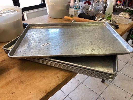 Lot of 6 NSF Baking Sheets, 18" x 26"