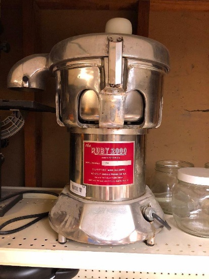 Ruby 2000 Commercial Juice Extractor, Single Phase 3/4HP 115v MN:5783