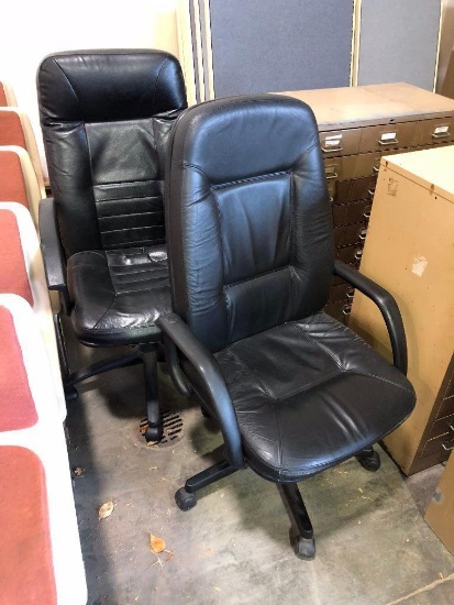 Lot of 2 Office Chairs, Vinyl