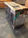 Unique Steel Frame Warehouse Cart w/ Storage Slots, 2 Wheels