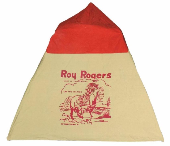 Roy Rogers tent, mfgd by Roy Rogers Frontiers Inc., canvas, comes w/metal frame, Exc cond