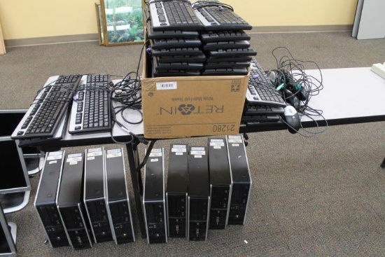 Lot of 36+/- HP Keyboards, 10 +/- HP Mice and 9 HP CPU Computers, No Hard Drives