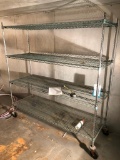 Metro Adjustable Chrome 4...Tier Mobile Shelving Unit with Polyurethane Casters - 24