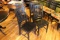 Lot of 4 Solid Wood Restaurant Chairs, Slat Back, Made in Malaysia