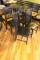 Lot of 4 Solid Wood Restaurant Chairs, Slat Back, Made in Malaysia