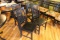 Lot of 4 Solid Wood Restaurant Chairs, Slat Back, Made in Malaysia