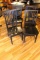 Lot of 4 Solid Wood Restaurant Chairs, Slat Back, Made in Malaysia