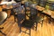 Lot of 4 Solid Wood Restaurant Chairs, Slat Back, Made in Malaysia