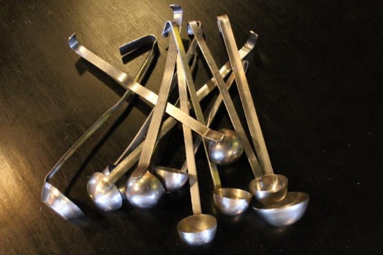 Lot of 11 SS Ladles, Misc Sizes, NSF