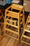 Lot of 2 Wood High Chairs