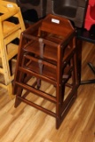 Lot of 2 Wood High Chairs