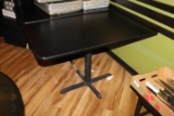 Restaurant Table w/1 Flat Edge For Booths w/Laminate Table and Cast Iron Base 52