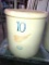 10 Gallon Red Wing Stoneware Crock w/ Large Wing