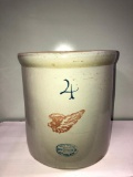 4 Gallon Red Wing Stoneware Crock w/ Large Wing