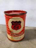 Phillips 66 1 Pound Lubricants Philube No. 0 Winter Chassis & Gun Grease Petroleum Petroliana, NOS