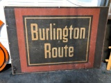 Burlington Route Fiberglass SS Sign, 48