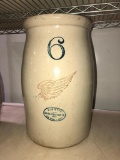 6 Gallon Red Wing Stoneware Butter Churn (Large Wing) Crock