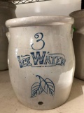 3 Gallon Birch Leaf Ice Water Stoneware Crock