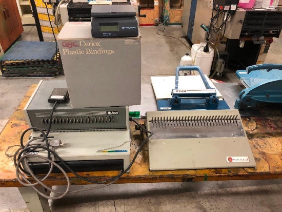 Two Binding Machines and a Mail Scale