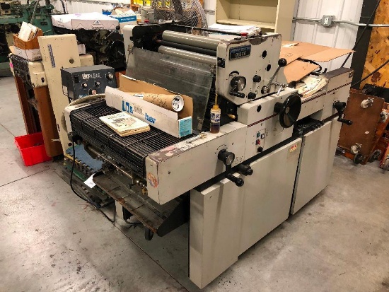 AM Multigraphics 1960XE Multilith Offset Printing Press, Working