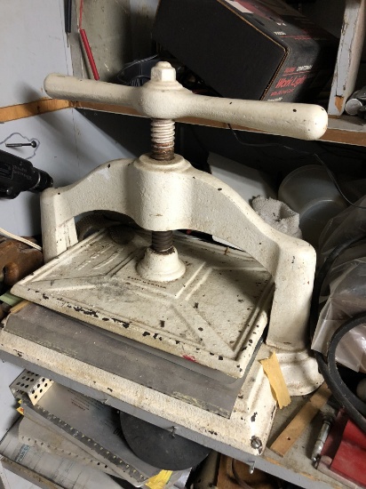 Antique Cast Iron Crank Press
