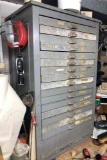 Antique 16 Drawer Printers Cabinet Full of Miniature Font Print Type Letter/Number Print Blocks