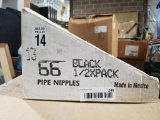 NIB: Black Pipe Nipples, 1/2X Pack, Part Number: 51776049