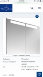 NIB: Villeroy & Boch, Perception And Mirror Cab, Color: Anodized Aluminum