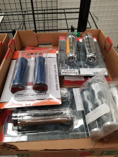 HARLEY DAVIDSON 2008-UP FLY BY WIRE GRIPS 4 Kuryakyn 2 MIDWEST FLAME AVON BLUE