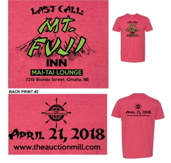 Mt Fuji & Mai Tai Lounge "Last Call" T-Shirt, You Select the Size, Very High Quality w/ Logo & Date